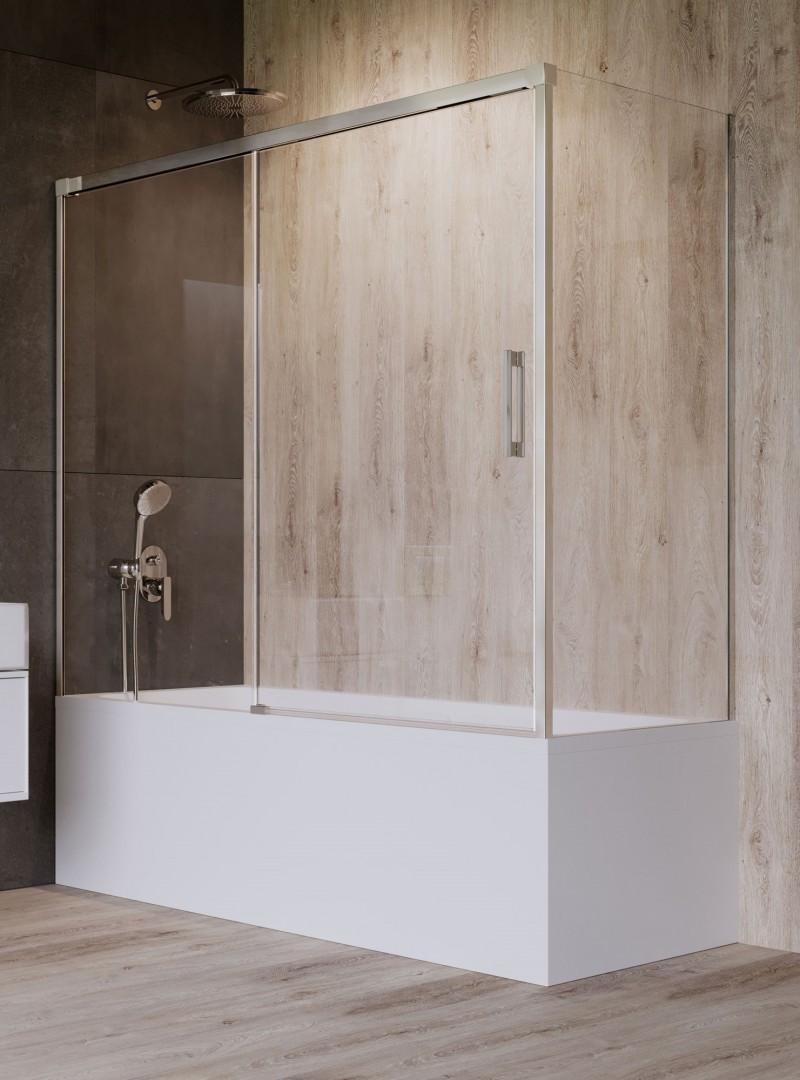 Radaway Idea PN DWJ+S zabudowa 150x80 parawan drzwi 150 cm lewe + ścianka 80 cm chrom przeźroczyste Easy Clean 10042150-01-01L+10005080-01-01R