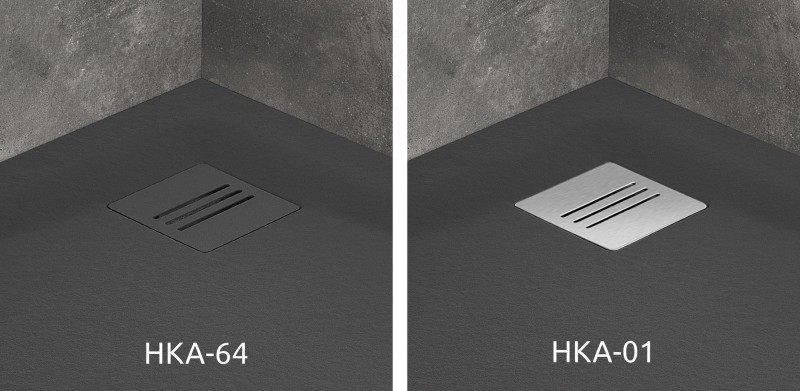 Radaway Kyntos F Stone brodzik prostokątny płaski 210x70 cm konglomerat efekt kamienia antracyt HKF21070-64