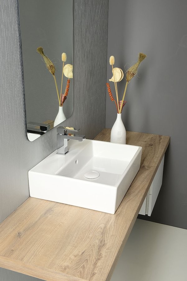 Sapho Purity umywalka ceramiczna prostokątna 60x42 cm nablatowa/wisząca biały 10PL50060