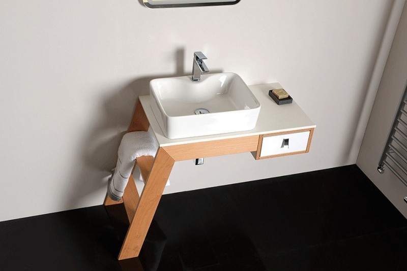 Sapho Balena Umywalka prostokątna nablatowa/stawiana na blat ceramiczna 48x37 cm biały BH7013