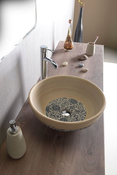 Sapho Priori  umywalka okrągła 42x42 cm nablatowa/ stawiana na blat PI011