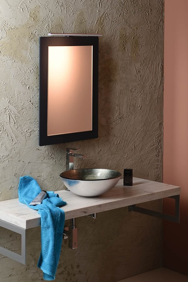 Sapho Beauty Damar umywalka okrągła 42x42 cm nablatowa/ stawiana na blat srebrny 2501-20