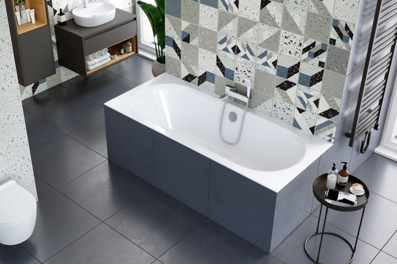 Excellent Oceana Slim wanna prostokątna 180x80 z nogami WAEX.OCE18WHS