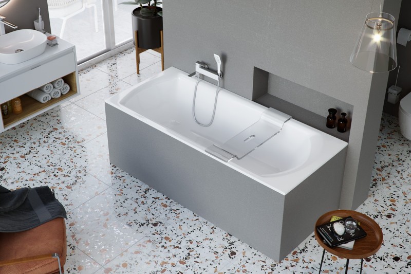 Excellent Lamia Slim wanna prostokątna 150x75 z nogami WAEX.LAM15WHS