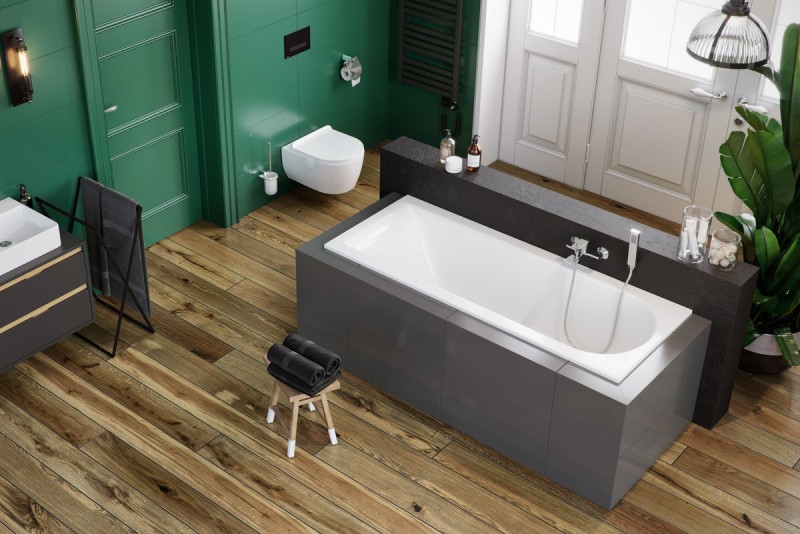 Excellent Aurum Slim wanna prostokątna 150x70 z nogami WAEX.AUR15WHS