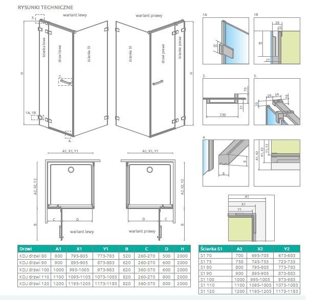 Radaway Euphoria KDJ kabina 120x75 cm drzwi lewe 120 i ścianka stała 75 chrom przeźroczyste Easy Clean 383812-01L + 383240-01L + 383056-01