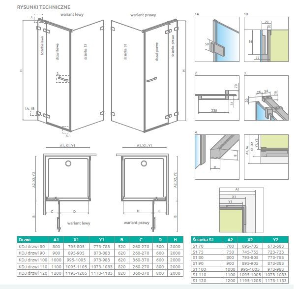 Radaway Euphoria KDJ kabina 90x70 cm drzwi lewe 90 i ścianka stała 70 chrom przeźroczyste Easy Clean 383612-01L + 383241-01L 0+ 383055-01