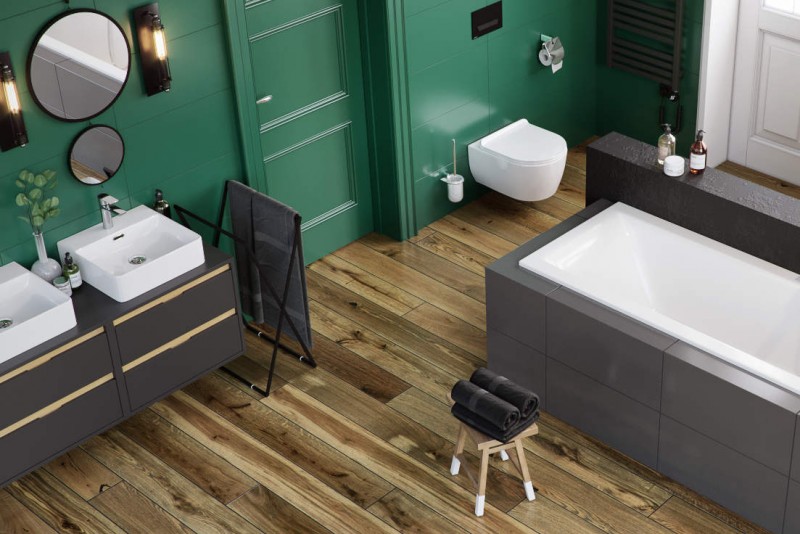 Excellent Kros stojak wieszak wolnostojący na ręczniki kwadratowy czarny matowy DOEX.1800BL