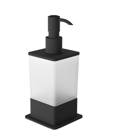 Excellent Riko dozownik szklany do mydła stojący czarny mat DOEX.1616BL
