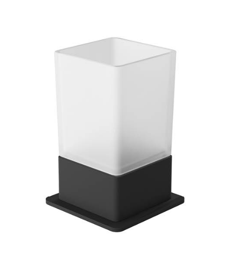 Excellent Riko kubek szklany stojący czarny mat DOEX.1614BL