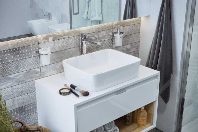 Excellent Kobo kubek szklany wiszący chrom połysk DOEX.1704CR