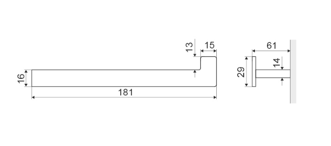 Excellent Riko uchwyt na papier toaletowy czarny matowy DOEX.1608BL