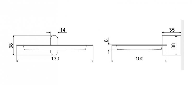 Excellent Kobo mydelniczka wisząca chrom połysk DOEX.1703CR