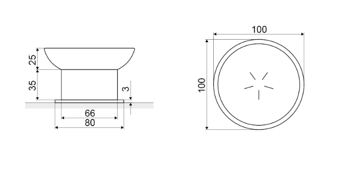 Excellent Kobo mydelniczka szklana stojąca chrom połysk DOEX.1713CR