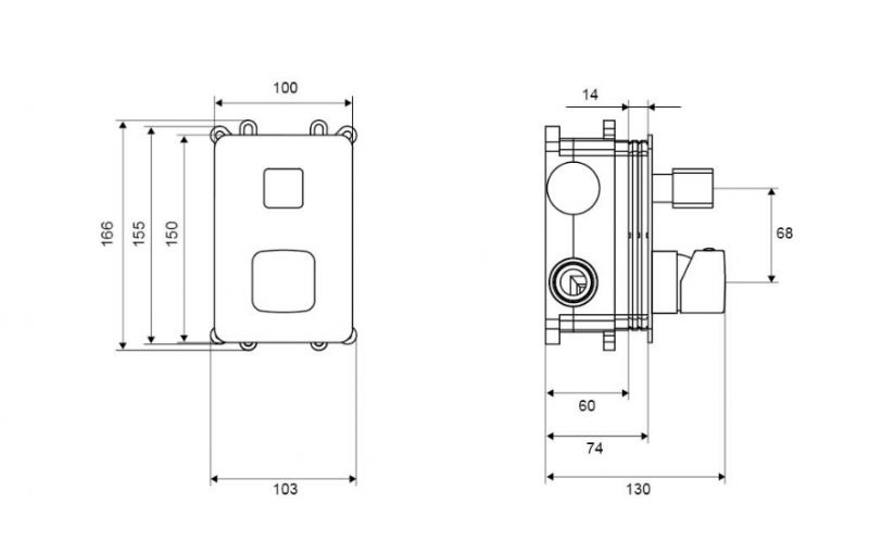 Excellent Keria Q bateria wannowo-prysznicowa podtynkowa chrom AREX.2046CR