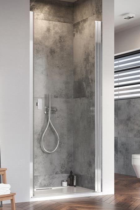 Radaway Nes DWJ I drzwi wnękowe wahadłowe 100cm prawe chrom przeźroczyste Easy Clean 10026100-01-01R