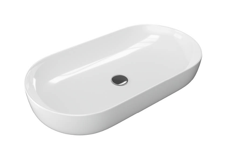 Actima Jima 82 umywalka nablatowa owalna 82x41 biały CEAC.2001.820.WH