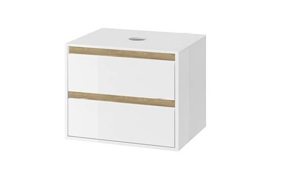 Excellent Tuto szafka pod umywalkę nablatową 60 cm 2 szuflady biały-dąb MLEX.0104.600.WHBL