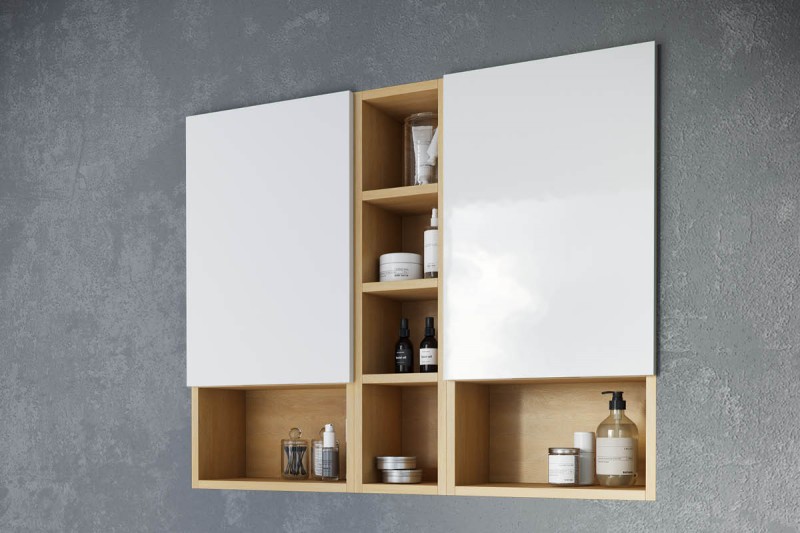 Excellent Tuto szafka wisząca z frontem lewa 40 cm biały-dąb MLEX.0105.400.BLWH