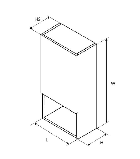 Excellent Tuto szafka wisząca z frontem 40 cm szary-dąb MLEX.0105.400.BLGR
