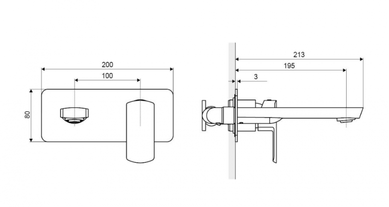 Actima Pride bateria umywalkowa podtynkowa chrom AREX.4015CR