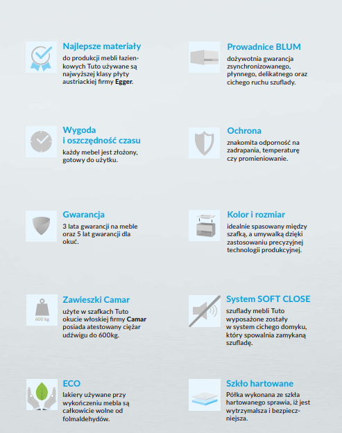 Excellent Tuto szafka pod umywalkę nablatową 60 cm 2 szuflady szary-dąb MLEX.0104.600.GRBL