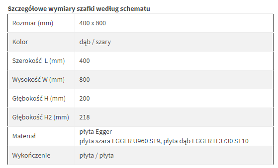 Excellent Tuto szafka wisząca z frontem 40 cm szary-dąb MLEX.0105.400.BLGR