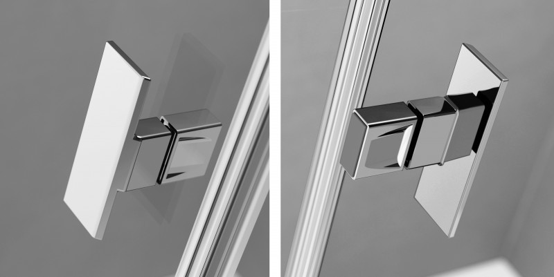 Radaway Nes DWD II drzwi wnękowe dwuczęściowe wahadłowe 140cm chrom przeźroczyste Easy Clean 10037083-01-01+10041057-01-01