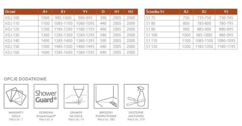 Radaway Idea KDJ kabina prostokątna 110x70 lewa drzwi przesuwne chrom przeźroczyste Easy Clean 387041-01-01L + 387048-01-01R