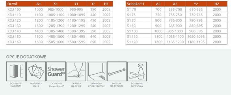 Radaway Idea Black KDJ kabina prostokątna 100x70 drzwi przesuwne lewe 100 i ścianka 70 czarny przeźroczyste Easy Clean 387040-54-01L + 387048-54-01L