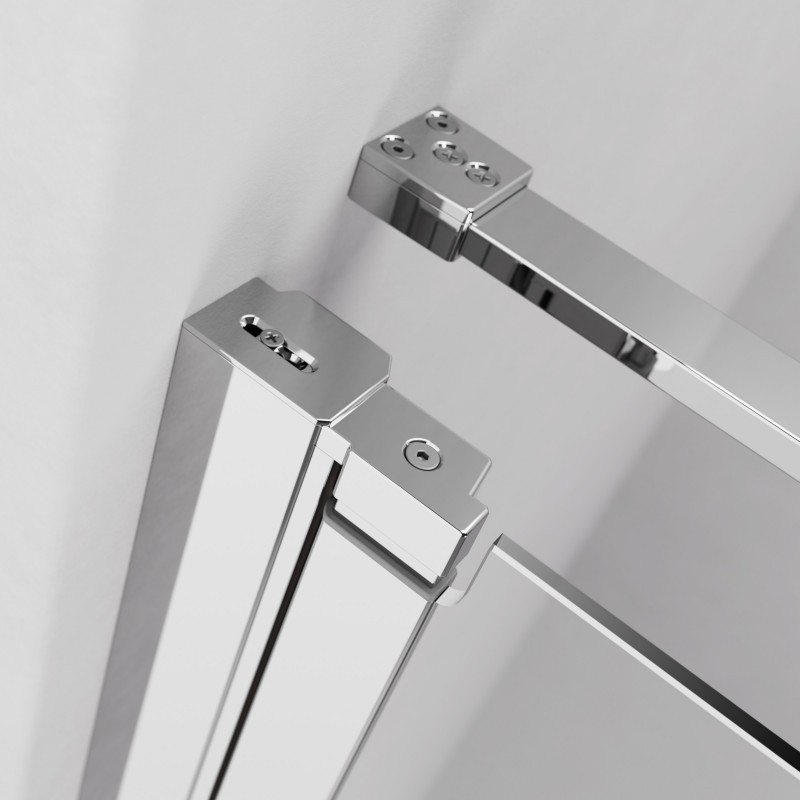 Radaway Nes KDS I kabina prostokątna 100x70 drzwi wahadłowe LEWE 100 i ścianka 70 chrom przeźroczyste Easy Clean 10023100-01-01L+10043070-01-01