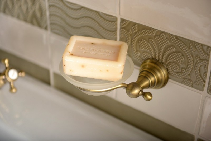 Sapho Diamond mydelniczka wisząca brąz szkło mleczne mosiądz 1318-02