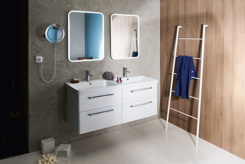 Sapho Sega wieszak wolnostojący na ręczniki drabina reling 1700mm biały stal SKA561 SE101