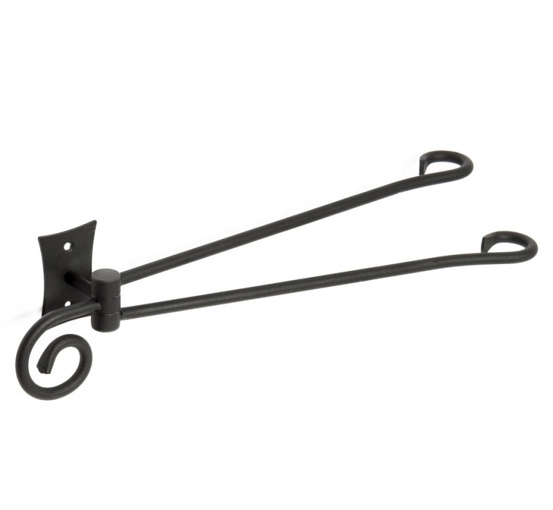 Sapho Rebecca wieszak na ręcznik obrotowy podwójny 300mm czarny retro CC021