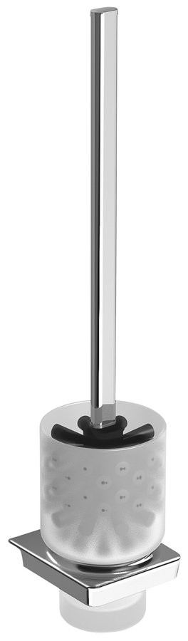 Sapho Zen szczotka WC wisząca naścienna szkło mleczne chrom 161041