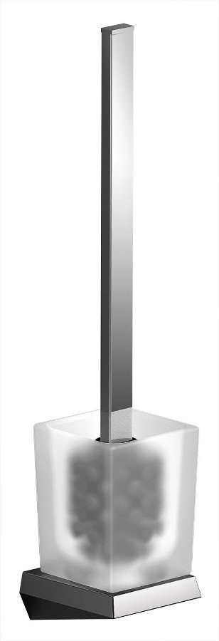 Sapho Soul szczotka WC zawieszana naścienna chrom szkło mleczne 161867