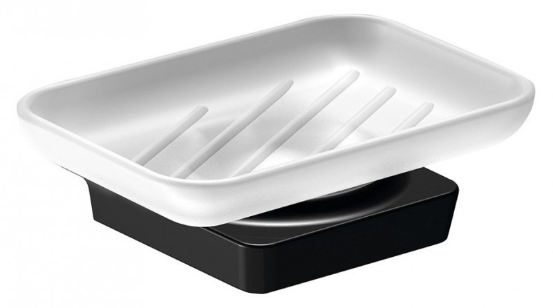 Sapho Zen Black mydelniczka wisząca szkło mleczne 166459