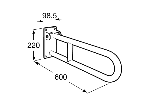 Roca Access Comfort uchwyt poręcz składana 60 cm stal nierdzewna A816932001