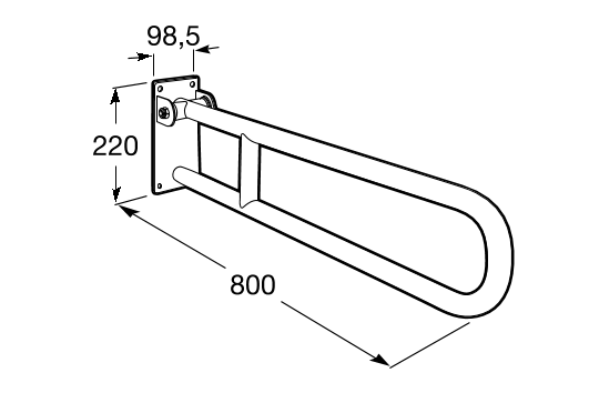 Roca Access Comfort uchwyt poręcz składana 80 cm biały A816909009
