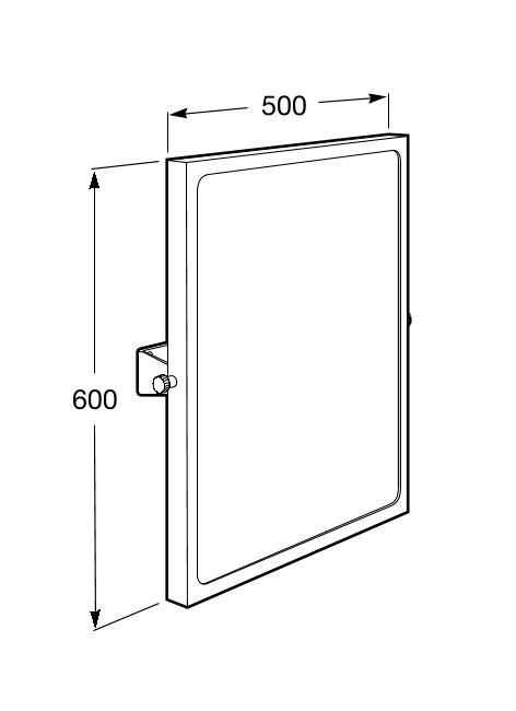 Roca Access Comfort lustro uchylne biale A816915009