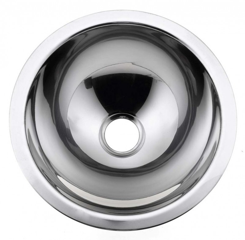 Sapho umywalka okrągła 30,5x30,5cm wpuszczana w blat stal nierdzewna 13028.B