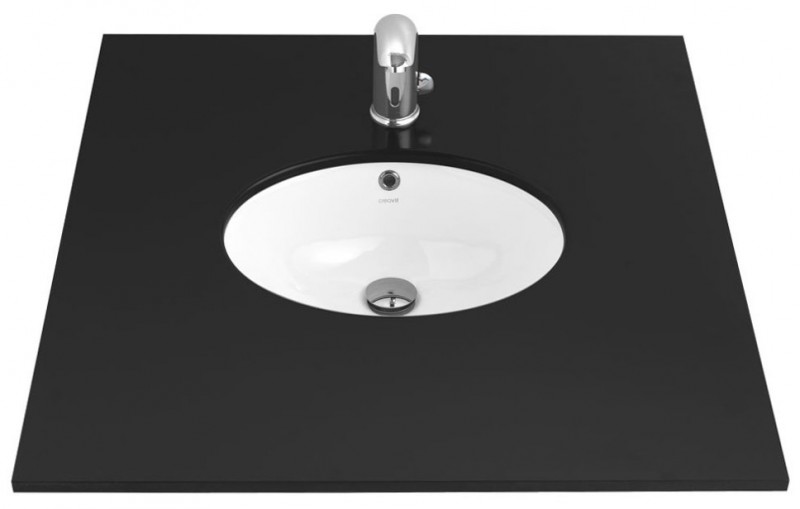 Sapho umywalka owalna 48x38cm wpuszczana w blat ceramika biały TP211