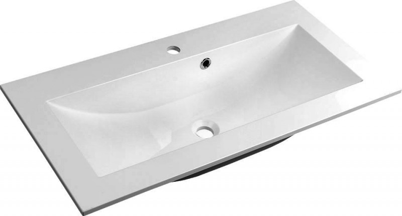 Sapho YUKON umywalka prostokątna 70x45cm wpuszczana w blat konglomerat biały YU070