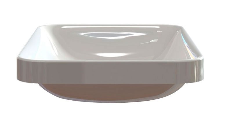 Sapho Astoria umywalka prostokątna 55x37 cm wpuszczana w blat konglomerat biały 55033