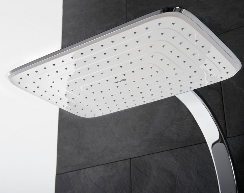 Kludi Cocpit Discovery system natryskowy z termostatem i deszczownicą biały/chrom 8020091-00