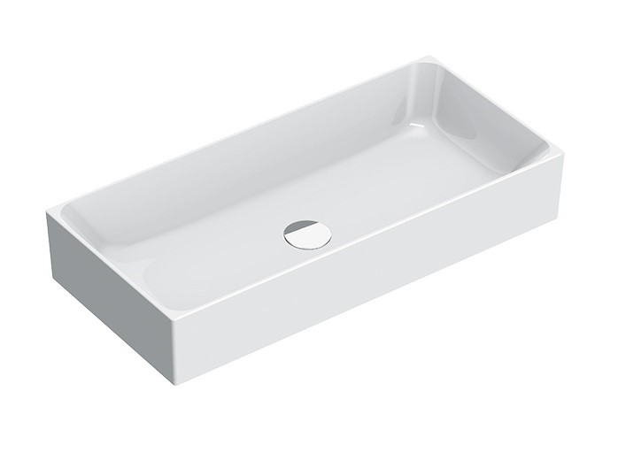 Catalano New Zero umywalka stawiana na blat 75x35 biały połysk Cataglaze 17535ZE00