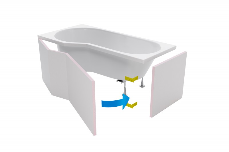 Excellent obudowa Flex System do zabudowy płytkami wanny Be Spot OBEX.BSF.16WH