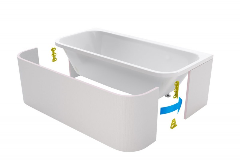 Excellent obudowa Flex System do zabudowy płytkami wanny Arana OBEX.ARA.18WH