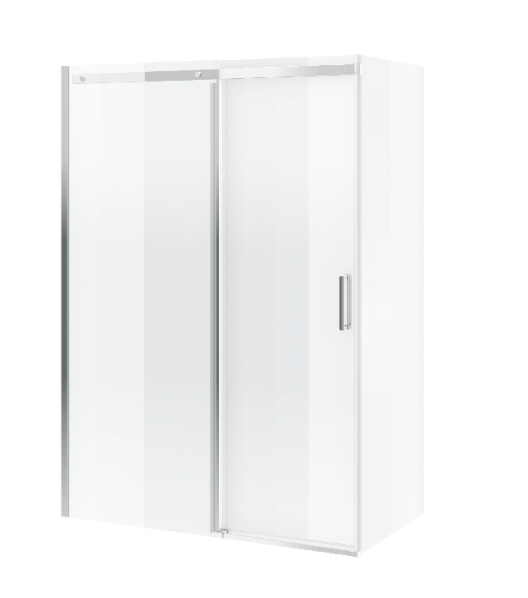 Excellent Rols kabina trójścienna prostokątna 140x90 cm drzwi przesuwne chrom przeźroczyste Clean Control