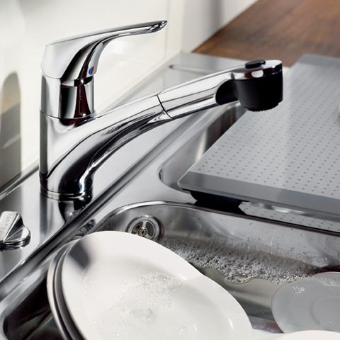 Ideal Standard Cerasprint bateria kuchenna stojąca z wyciąganą wylewką chrom B5347AA